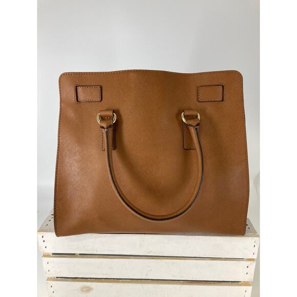 MICHAEL KORS, HAMILTON LARGE BROWN LEATHER SHOULDER BAG ASIS - Picture 4 of 15